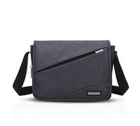 FANDARE Unisex Umhängetasche Schultertasche Crossbody Bag für 10.5 Zoll Laptop Kuriertasche Herren Damen Messenger Bag Laptoprucksäcke für Reise Schule Hochschule Arbeit Outdoor Schulranzen Schwarz
