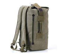 FANDARE Vintage Canvas Bucket Bag große Reisetasche für Damen & Herren Leichte Weekendbag mit Schulterriemen für Reisen Sport Arbeit Militärgrün B S