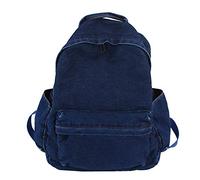 FANDARE Vintage Rucksack Unisex Schulrucksack Teenager Stilvoll Rucksäcke Mädchen Junge Daypack Hochschule Draussen Camping Reise Schultasche Dauerhaft Segeltuch Navy Blau