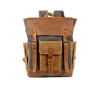 FANDARE Wanderrucksack Herren Reiserucksack Trekkingrucksäcke Damen Leinwand Tagesrucksäcke Reisen Wanderrucksack Outdoorrucksack Reiserucksack Daypacks für Wandern Radfahren Bergsteigen Dunkelgrau