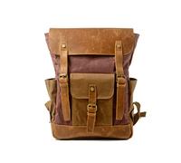 FANDARE Wanderrucksack Herren Reiserucksack Trekkingrucksäcke Damen Leinwand Tagesrucksäcke Reisen Wanderrucksack Outdoorrucksack Reiserucksack Daypacks für Wandern Radfahren Bergsteigen Weinrot