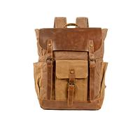 FANDARE Wanderrucksack Herren Reiserucksack Trekkingrucksäcke Damen Leinwand Tagesrucksäcke Reisen Wanderrucksack Outdoorrucksack Reiserucksack Daypacks für Wandern Radfahren Bergsteigen Braun