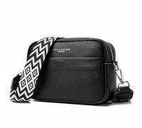 FANFUSUZI Crossbody Bag Damen Leder Breiter Gurt Handtasche Umhängetasche moderne taschen mit breitem schultergurt kleine umhängetasche damen
