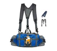 Fanny Pack, Hiking Waist Bag, Waterproof Running Belt, 11.22x5.12x5.91 Inches Adjustable Strap Design, Bottle Holder Attachment, for Jogging, Camping, Hunting, Fishing, Trekking, Outdoor Adventures