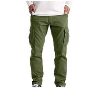 Fannyfuny Herren Cargohose mit Taschen Outdoor Cargo Hose Männer Sommer Unifarben Hose Combat Tactical Hose mit vielen Taschen Ranger Hose Arbeitshose Frachthose Men Pants Herrenhose Teen Jungen