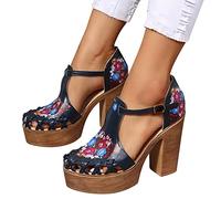 Fannyfuny Sandalen Damen Mit Absatz High Heels Sandaletten Elegant Sommer Schuhe High Heels Pumps Modische Kleid Schuhe Absatz Blockabsatz Riemchensandalen Open Toe Freizeitschuhe Sandalen