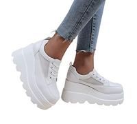 Fannyfuny Sneaker Damen Dunkelblau Outdoor Stoßdämpfende Athletische Schuhe Plateau Shoes Große Größe Walkingschuhe Weiche Schuhe Für Sporthalle Outdoor Jogging