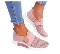 Fannyfuny Sneaker Ohne Schnürsenkel Damen rutschfeste Stoßdämpfende Athletische Schuhe Plateau Schutzschuhe Komfortabel Walkingschuhe Freizeitsportschuhe Plate Schuhe für Gehen Laufen Joggen Sports