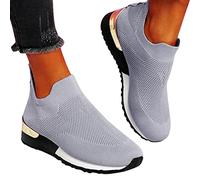 Fannyfuny Sommer Schuhe Für Damen Plateau Slip On Schuhe Mit Luftkissen Lässige Slip On Walkingschuhe Sportschuhe Halbschuhe Plate Schuhe Freizeit Leichte Cushion Für Walking Sport Trekking