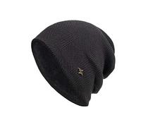 Fannyfuny Winter Warme StrickmüTzen WintermüTzen für Herren Und Damen Casual Bequem Beanie Mütze Strick Skimütze Lose Weiche MüTzen mit Weichem Fleece Innenfutter