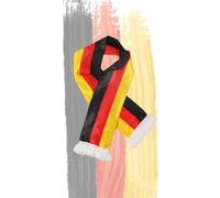 Fanschal mit Deutschland Flagge - 14 cm langes Sportfanprodukt - Deutschland Fanartikel für die EM 2024 - Fan Accessoires anfeuern der Nationalmannschaft, Farbe:deutschland-Farben