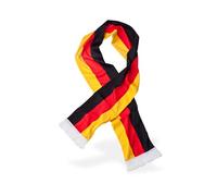 Fanschal mit Deutschland Flagge - 15 cm langer Schal mit Taschen - Deutschland Fanartikel perfekt für die EM 2024 - Fan Accessoires zum jubeln und anfeuern der Nationalmannschaft, Farbe:mehrfarbig