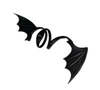 FANSHINUO Gothic Punk Choker Fledermausflügel Halskette für Frauen mit verstellbarer Kettenlänge stabiles PU-Leder Materialien Designs