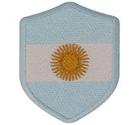 FanShirts4u Aufnäher - ARGENTINIEN - Wappen - 7 x 5,6cm - Bestickt Flagge Patch Badge Fahne Argentina (Blaue Umrandung)