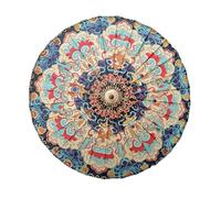 FANSU Chinesischer Regenschirm mit Holzgriff Handgemachte Regenschirm aus Geöltem Papier Japanischer Sonnenschirm aus Reispapier mit Holzgriff Stockschirm, Gold (Retro,Durchmesser 84cm)