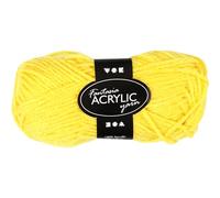 Acrylgarn gelb, Länge: 80m, 3-fädig