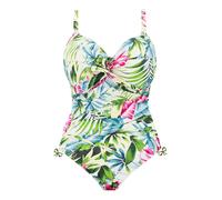 Fantasie Langkawi Damen-Badeanzug mit Bügel und verdrehter Vorderseite, Weiss/opulenter Garten, 85DD