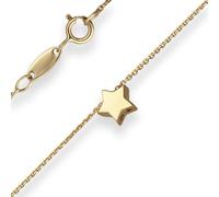Fantasiekette Goldkette Collier Stern Halskette aus 375 Gold Gelbgold 42cm