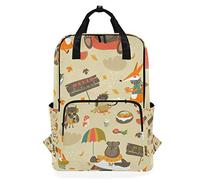 Fantasio Rucksack Cartoon, Fuchs, Bär und Eule