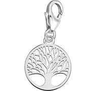 FANTASTIC NAILS COSMETIC COLLECTIONS Damen Charm Anhänger echt 925 Sterling Silber Bettelarmband Karabiner Lebensbaum