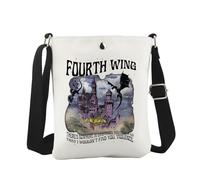 Fantasy Book Inspired Crossbody Bag Dragon Ride Gift Basgiath War College Gift Iron Flame Gift, Fourth Cb Eu, 6.5 Inches ×8.27 Inches