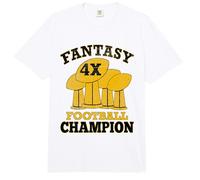 Fantasy Football 4X Champion Four Time Champ Trophäe Gewinner Comfort Colors Adult Heavyweight T-Shirt