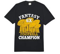 Fantasy Football 6X Champion Six Time Champ Fantasy Sieger Comfort Colors Adult Heavyweight T-Shirt