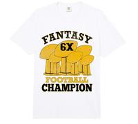 Fantasy Football 6X Champion Six Time Champ Trophäe Gewinner Comfort Colors Adult Heavyweight T-Shirt