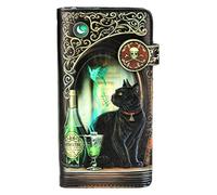 Fantasy-Geldbeutel mit Katze und Elfe - Absinthe, geprägt, Motiv von Lisa Parker | Geldbeutel, viele Fächer, Portemonnaie, H 18,5 cm