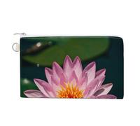 Fantasy Green Libelle Münzbörse Canvas Geldbörse Niedliche Kleingeldbörse Kleine Aufbewahrungstasche mit Reißverschluss, Seerose, Einheitsgröße, Blumen und Tiere