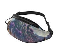 Fantasy Town Bauchtasche für Herren und Damen, wasserdicht, Sport-Hüfttasche, modische Gürteltasche, Umhängetasche, Hüfttasche mit verstellbarem Riemen, große Schultertasche, Geldbörse für Reisen