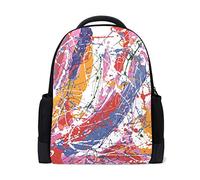 FANTAZIO Rucksack-Anhänger abstrakte Kunst Farbe Schulranzen Daypack