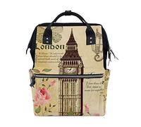 FANTAZIO Rucksäcke Big Ben in London Schultasche Segeltuch Daypack