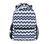 FANTAZIO Rucksäcke Blue Wave Line Schultasche Daypack