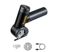 Fanttik C8 Nano Elektrische Schere, Kartonschneider Elektrisch mit Bildschirm, LED-Licht, 3 Geschwindigkeitsstufen, Typ-C-Aufladung, Geeignet für Stoffe, Teppiche, Leder, Kartons - Schwarz