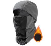 FanVince Sturmmaske Winter Thermo Motorrad Fahrrad Sturmhaube: Gesichtshaube Balaclava Warm Polar Fleece Skimaske Winddicht Ski Maske für Herren Damen Grau