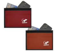 Faraday Tasche für GPS, RFID-Autoschlüssel, Signalblocker, Brieftasche, Abschirmung, Tasche, Schutzhülle für Handy, Autoschlüssel, Datenschutz, elektronische Geräte, 2 Stück, Rot und Orange