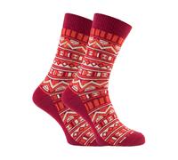 Farah - 2 Paar Herren Funky Vintage gemustert bunte dicke Baumwolle Crew Socken - FVS008SUN EU 39 - 45
