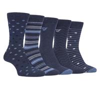 Farah - 5er-Pack dünne, atmungsaktive, klassische, gepunktete, weiche Baumwoll-Kleiderstrümpfe für Herren - FCS273DENTEL (gepunktet) EU 39 - 45