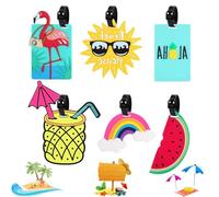 Farbenfrohe Kofferanhänger - 6er Set Reisekoffer-Etiketten, Gepäckanhänger ID-Tag mit Name, Adresse, Telefon für einfache Erkennung und Sicherheit auf Ihrer Flugreise - Lustige und Personali