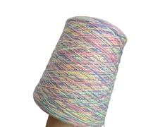 Farbverlaufs-Wolle 500 g schönes, weiches, glattes Regenbogen-Space-Dye-Garn, ausgefallenes, gewelltes Garn, dünne Häkelnadel, Strickgarn aus 60% Baumwolle