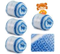 Farbverlaufsgarn, 400g (4x100g) Wolle mit Farbverlauf zum Häkeln, Superweiche Mehrfarbiges Perfekt zum Weben von Babydecke Pullover Schal Hüte