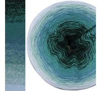 Farbverlaufsgarn 5, 4 oder 3 Fach Bobbel Wolle häkeln stricken strickgarn Verlaufsgarn (Mermaids Dream - Hellblau außen, 3fach - 200g/1000m)