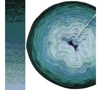 Farbverlaufsgarn 5, 4 oder 3 Fach Bobbel Wolle häkeln stricken strickgarn Verlaufsgarn (Mermaids Dream - Tannengrün außen, 4fach - 250g/950m)