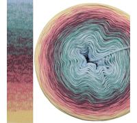 Farbverlaufsgarn 5, 4 oder 3 Fach Bobbel Wolle häkeln stricken strickgarn Verlaufsgarn (Papageienblume - Vanille außen, 3fach - 300g/1500m)