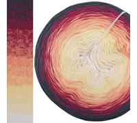 Farbverlaufsgarn 5, 4 oder 3 Fach Bobbel Wolle häkeln stricken strickgarn Verlaufsgarn (Papierflieger - Granit außen, 5fach - 400g/1200m)
