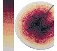 Farbverlaufsgarn 5, 4 oder 3 Fach Bobbel Wolle häkeln stricken strickgarn Verlaufsgarn (Papierflieger - Weiß außen, 5fach - 300g/900m)