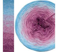 Farbverlaufsgarn 5, 4 oder 3 Fach Bobbel Wolle häkeln stricken strickgarn Verlaufsgarn (Rosenwasser - Capri außen, 5fach - 200g/600m)