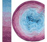 Farbverlaufsgarn 5, 4 oder 3 Fach Bobbel Wolle häkeln stricken strickgarn Verlaufsgarn (Rosenwasser - Oleander außen, 3fach - 100g/500m)