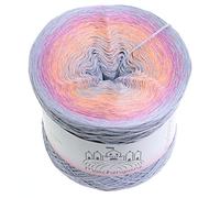 Farbverlaufsgarn Bobbel 300g - 1140m 4Fädig Wolle Strickwolle Häkeln (Atemlos - Stahl außen)